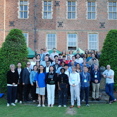Participants of the 2025 ICCS Summer School standing in front of Madingley 